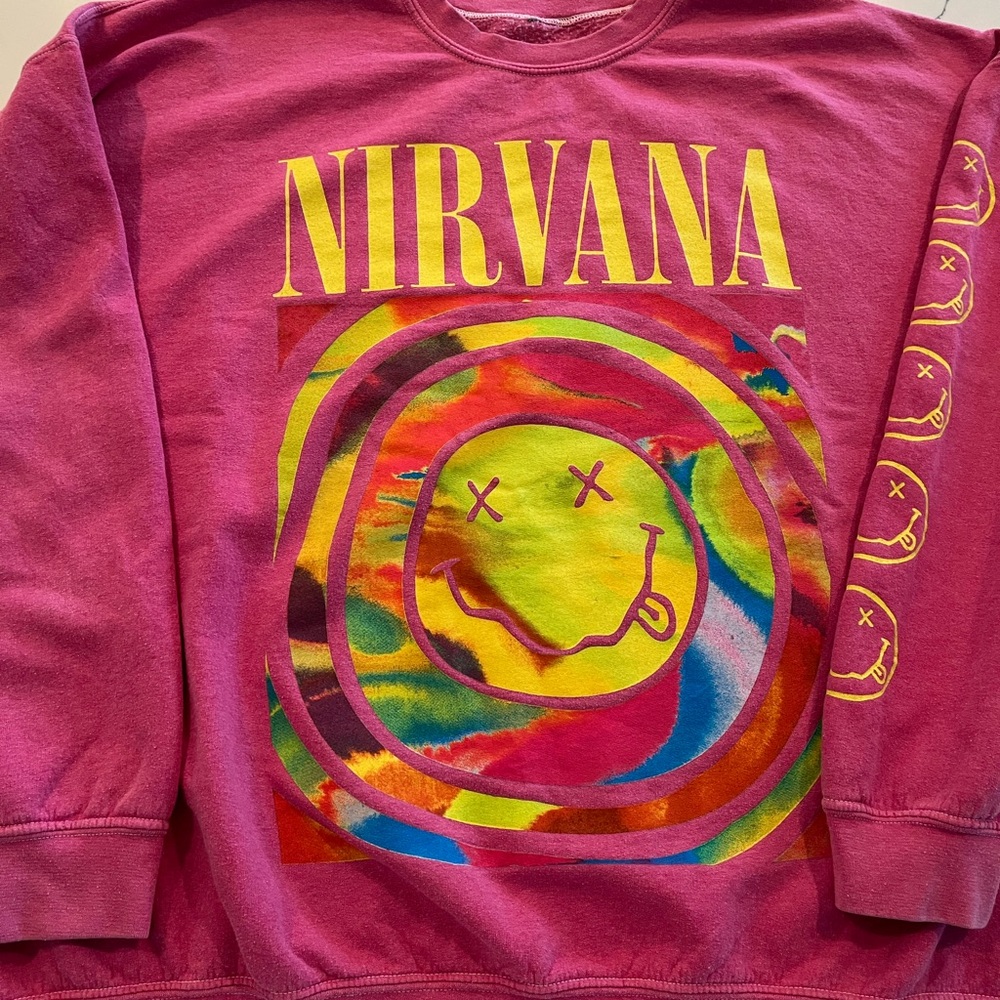 Nirvana Pink Graphic Sweatshirt